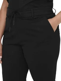 Pantalon jogging noir coupe slim pourvu d'un cordon de serrage