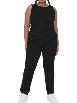 Pantalon jogging noir coupe slim pourvu d'un cordon de serrage