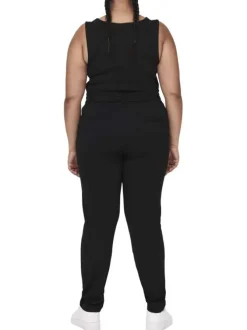 Pantalon jogging noir coupe slim pourvu d'un cordon de serrage