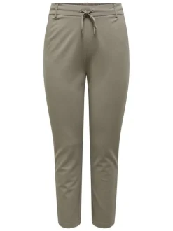 Pantalon jogging olive uni pourvu d'une coupe slim et d'une taille intermédiaire