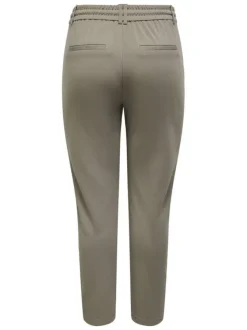 Pantalon jogging olive uni pourvu d'une coupe slim et d'une taille intermédiaire