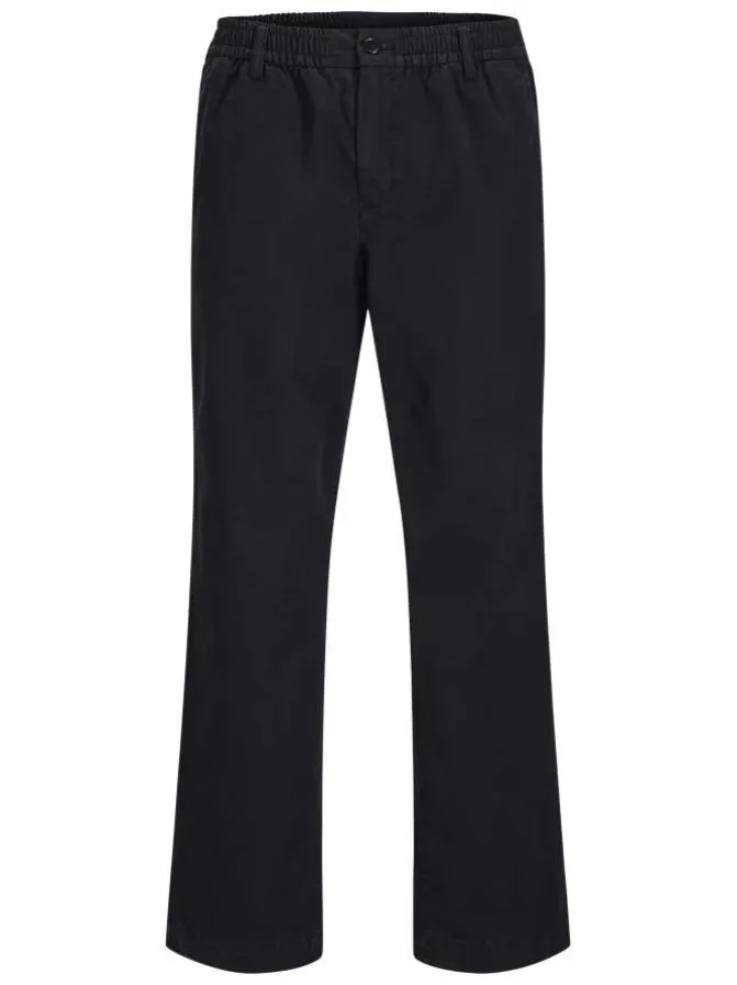 Pantalon Karl Lawrence en coton noir pourvu d'une taille élastiquée