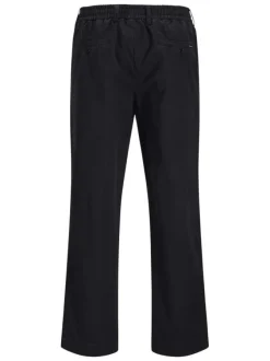 Pantalon Karl Lawrence en coton noir pourvu d'une taille élastiquée