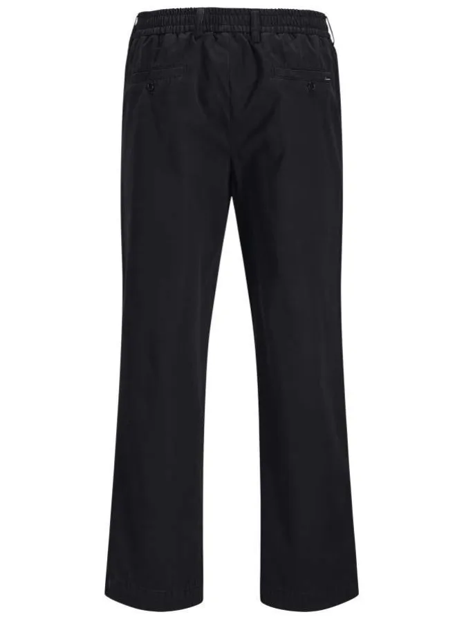 Pantalon Karl Lawrence en coton noir pourvu d'une taille élastiquée