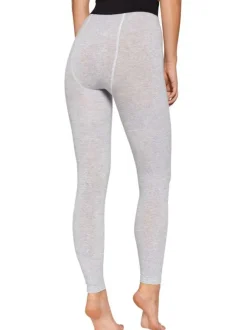 Pantalon Legging gris uni avec une coupe skinny et ceinture noire