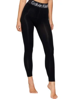 Pantalon Legging noir uni avec une coupe skinny et ceinture élastiquée