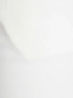 Pantalon 7/8éme blanc uni avec une coupe slim et une taille intermédiaire
