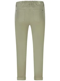 Pantalon 5 Poches Shouchy de couleur kaki uni avec une coupe slim