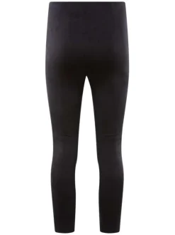 Pantalon regular effet velours noir