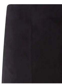 Pantalon regular effet velours noir
