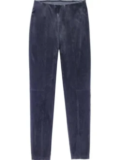 Pantalon regular effet velours noir