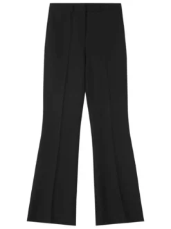 Pantalon tailleur noir uni avec une 2 poches et une coupe bootcut