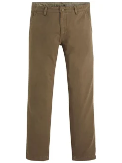 Pantalon taupe uni Xx Chino Std en coton coupe slim et multiples poches