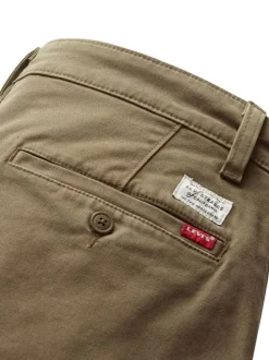 Pantalon taupe uni Xx Chino Std en coton coupe slim et multiples poches
