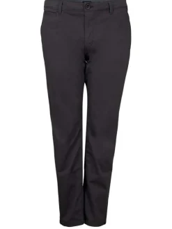 Pantalon Travis anthracite en coton uni coupe chino