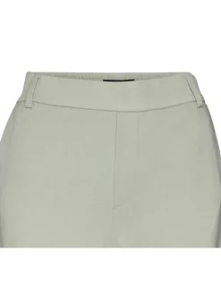 Pantalon vert d'eau uni avec une coupe slim et une taille intermédiaire