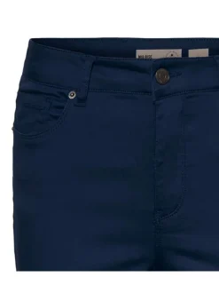 Pantalon Vmhot Seven marine en coton mélangé uni avec une coupe skinny et 3 poches avant