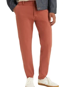 Pantalon XX Chino Std II en coton brique uni avec une coupe slim
