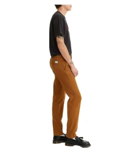 Pantalon Xx Chino Std taper en coton camel uni avec une coupe taper
