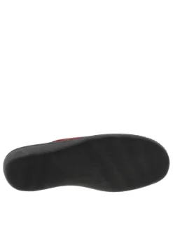 Pantoufles AVIGNON rouge avec talon compensé