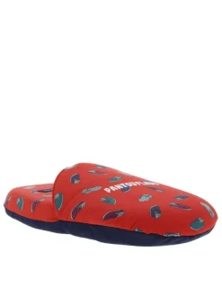 Pantoufles ouvertes Pantouflard rouges à motif pantoufles multicolores