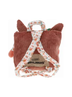 Petit sac à dos Melimelos La Biche brique uni avec texture douce