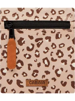 Pochette avec imprimé léopard all-over et fermeture zippée noire