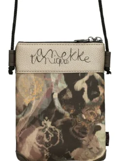 Pochette beige orné de motifs exclusifs et pourvu d'une bandoulière fine