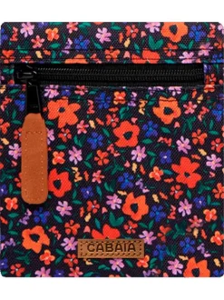 Pochette latérale Small Indiana State Museum noire et rouge à imprimé floral