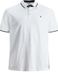 Polo blanc pour homme avec logo en coton coupe droite PAULOS