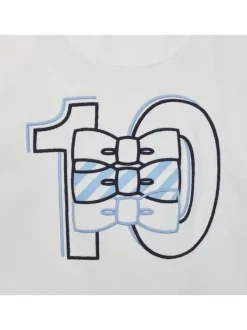 Polo en coton blanc uni coupe droite avec un col boutonné et logo