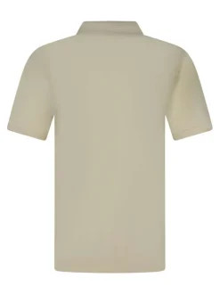 Polo en coton jaune uni avec une coupe droite et un col boutonné