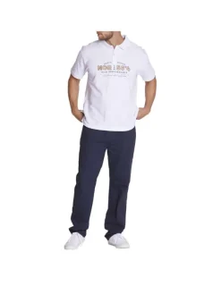 Polo en piqué de coton blanc uni col oxford et à manches courtes