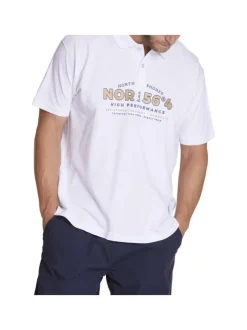Polo en piqué de coton blanc uni col oxford et à manches courtes