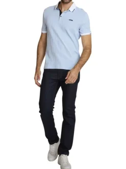 Polo homme bleu
