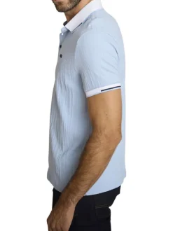 Polo homme bleu