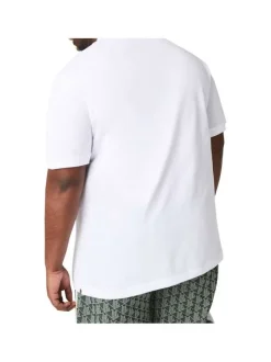 Polo L1212 en coton blanc uni coupe droite avec un col boutonné