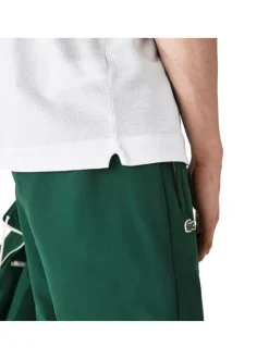 Polo L1212 en coton blanc uni coupe droite avec un col boutonné
