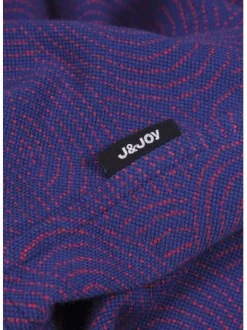 Polo marine pour homme avec motifs circulaires en coton coupe droite MPL