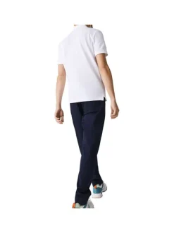 Polo Ph4012 en coton blanc uni coupe droite avec un col boutonné