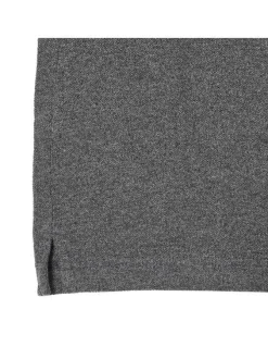 Polo Ph4012 en coton gris chiné avec une coupe droite et logo brodé poitrine