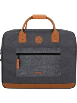 Porte-documents anthracite chiné avec fermeture zippée et pochettes interchangeables