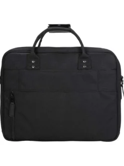 Porte-documents noir avec fermeture zippée et pochettes interchangeables