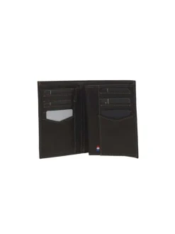 Portefeuille en cuir marron avec emplacements pour carte et poche monnaie