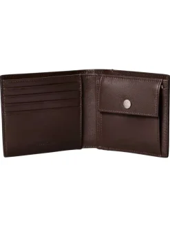Portefeuille marron à motif monogramme pourvu de multiples rangements