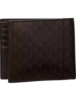 Portefeuille marron à motif monogramme pourvu de multiples rangements