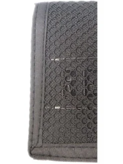 Portefeuille noir uni avec nid d'abeilles sur toute la surface