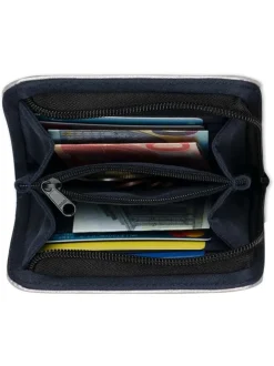 Portefeuille Medium Honolulu écru uni brillant en simili cuir