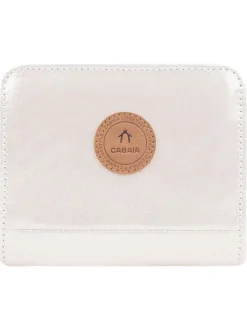 Portefeuille Medium Honolulu écru uni brillant en simili cuir