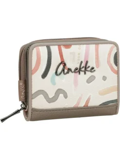 Portefeuille multicolore à motifs avec un logo en relief à l'avant